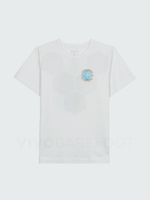 Vivobarefoot Finisterre Sport T-shirts Damen Weiß | CH104MM